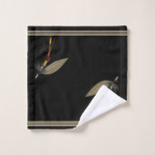 Zwarte visserij en forel bad handdoek (Wasdoekje)