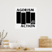 Zwarte vlag Agorism Anarchy Action Poster (Keuken)