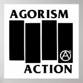 Zwarte vlag Agorism Anarchy Action Poster (Voorkant)