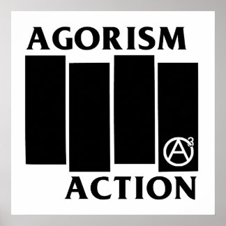 Zwarte vlag Agorism Anarchy Action Poster