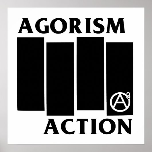 Zwarte vlag Agorism Anarchy Action Poster (Voorkant)