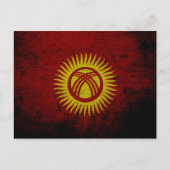 Zwarte vlag Kirgizië Briefkaart (Voorkant)