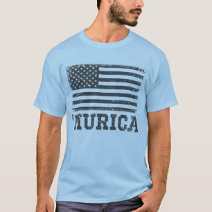 zwarte vlag 'Murica T-Shirt