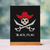 Zwarte Vlag Piraat Schedel Acryl Bord (Neutraal)