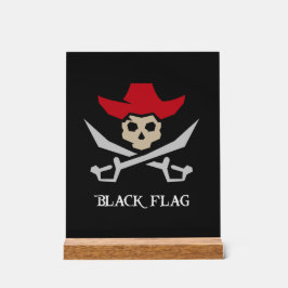 Zwarte Vlag Piraat Schedel Acryl Bord