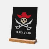 Zwarte Vlag Piraat Schedel Acryl Bord (Hoek)