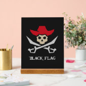 Zwarte Vlag Piraat Schedel Acryl Bord (Huwelijk)