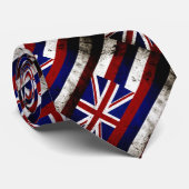 Zwarte vlag van de staat Hawaii Stropdas (Opgerold)