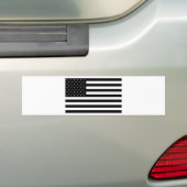 Zwarte vlag van de Verenigde Staten van Amerika (V Bumpersticker (Op auto)