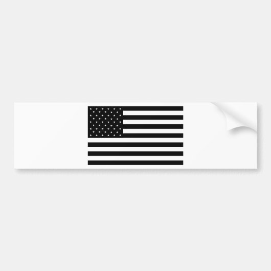 Zwarte vlag van de Verenigde Staten van Amerika (V Bumpersticker (Voorkant)