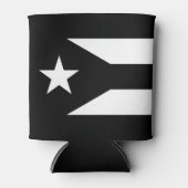 Zwarte vlag van Puerto Rico Blikjeskoeler (Voorkant)