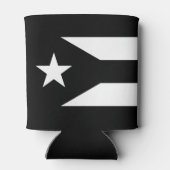 Zwarte vlag van Puerto Rico Blikjeskoeler (Achterkant)