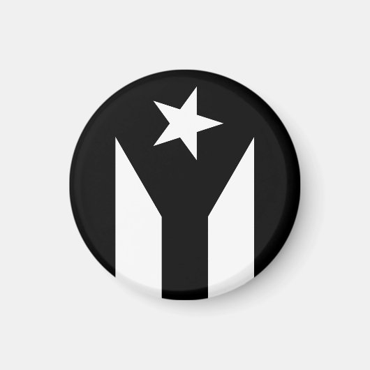 Zwarte vlag van Puerto Rico Magneet (Voorkant)