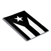 Zwarte vlag van Puerto Rico Notitieboek (Rechterzijde)