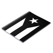 Zwarte vlag van Puerto Rico Notitieboek (Linkerzijde)