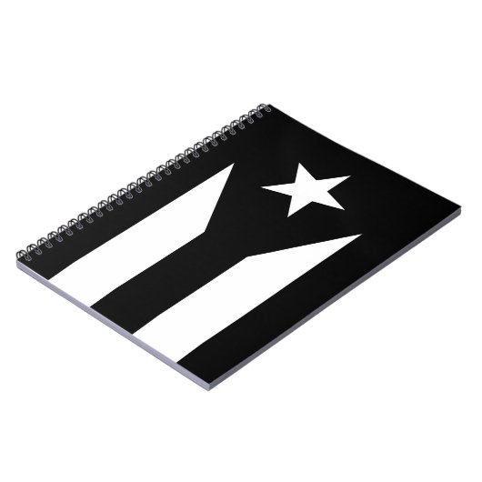 Zwarte vlag van Puerto Rico Notitieboek (Linkerzijde)