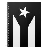 Zwarte vlag van Puerto Rico Notitieboek (Voorkant)