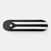 Zwarte vlag van Puerto Rico Persoonlijk Skateboard (Horizontaal)