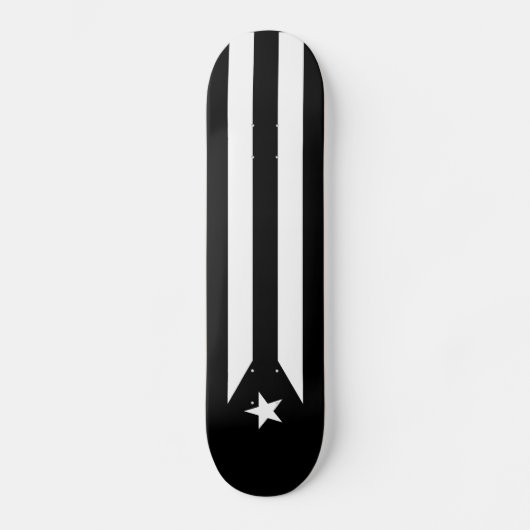 Zwarte vlag van Puerto Rico Persoonlijk Skateboard (Voorkant)