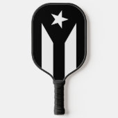 Zwarte vlag van Puerto Rico Pickleball Paddle (Voorkant)