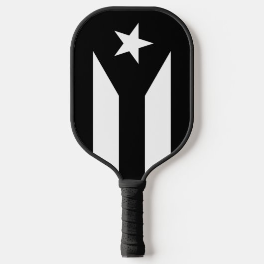 Zwarte vlag van Puerto Rico Pickleball Paddle (Voorkant)