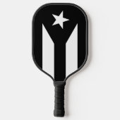 Zwarte vlag van Puerto Rico Pickleball Paddle (Achterkant)