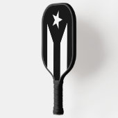 Zwarte vlag van Puerto Rico Pickleball Paddle (Links)