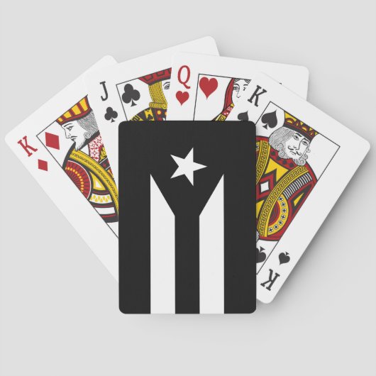 Zwarte vlag van Puerto Rico Pokerkaarten (Achterkant)