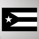 Zwarte vlag van Puerto Rico Poster (Voorkant)
