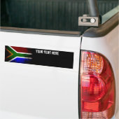 Zwarte vlag Zuid-Afrika Bumpersticker (Op Truck)