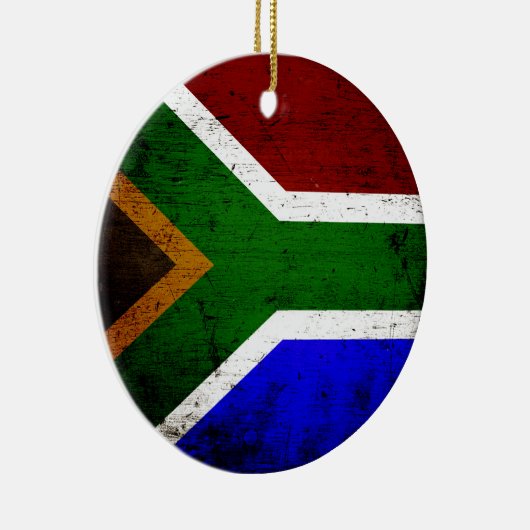 Zwarte vlag Zuid-Afrika Keramisch Ornament (Rechts)