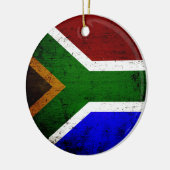 Zwarte vlag Zuid-Afrika Keramisch Ornament (Links)
