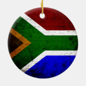Zwarte vlag Zuid-Afrika Keramisch Ornament (Achterkant)
