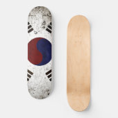 Zwarte vlag Zuid-Korea Skateboard (Voorkant)