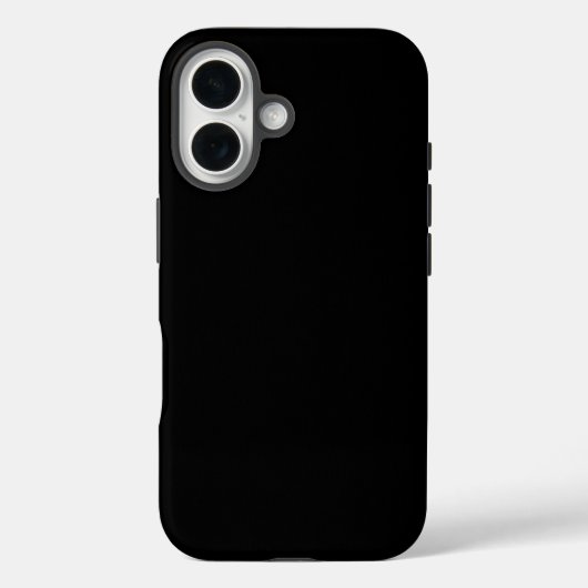 Zwarte vlakke vaste kleur Case-Mate iPhone case (Achterkant)