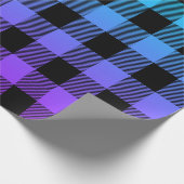 Zwarte vlakte op paars tot turkooisblauw cadeaupapier (Hoek)