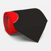 Zwarte vlam (rood) stropdas (Opgerold)