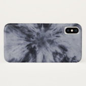 Zwarte Vlam Tie Die hoes voor iPhone X (Achterkant (horizontaal))