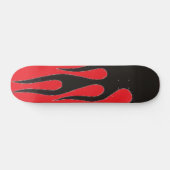 zwarte vlammen persoonlijk skateboard (Horizontaal)