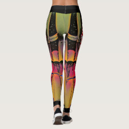Zwarte vlammende leggings