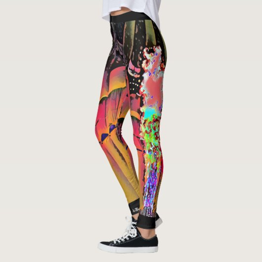 Zwarte vlammende leggings (Links)