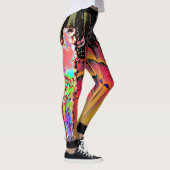 Zwarte vlammende leggings (Rechts)