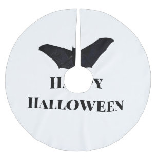 Zwarte vleermuis gelukkige Halloween voeg naam tek Kerstboom Rok