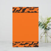 Zwarte Vleermuis Halloween Briefpapier (Staand voorkant)