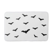 Zwarte vleermuizen en witte hittehalloween afbeeld badmat (Voorkant)