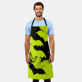Zwarte vleermuizen in vlieggeel schort (Gedragen)