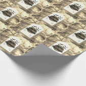 Zwarte vleermuizen Spooky Scary Volle Maan Happy H Cadeaupapier (Hoek)