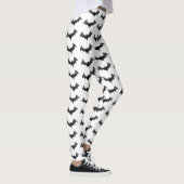 Zwarte vleermuizen Witte Legs Halloween Costume Leggings (Rechts)