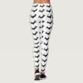 Zwarte vleermuizen Witte Legs Halloween Costume Leggings (Achterkant)
