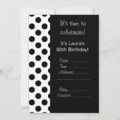 Zwarte vlek 50e verjaardag uitnodiging (Voorkant)
